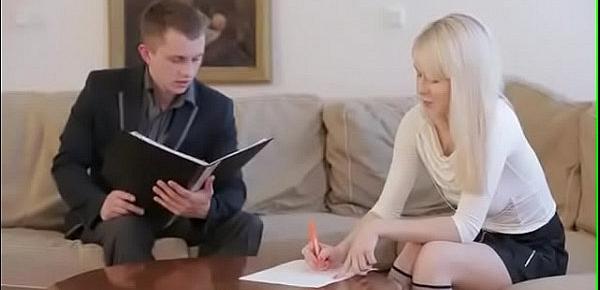  Russian tutor gets a grade from horn student